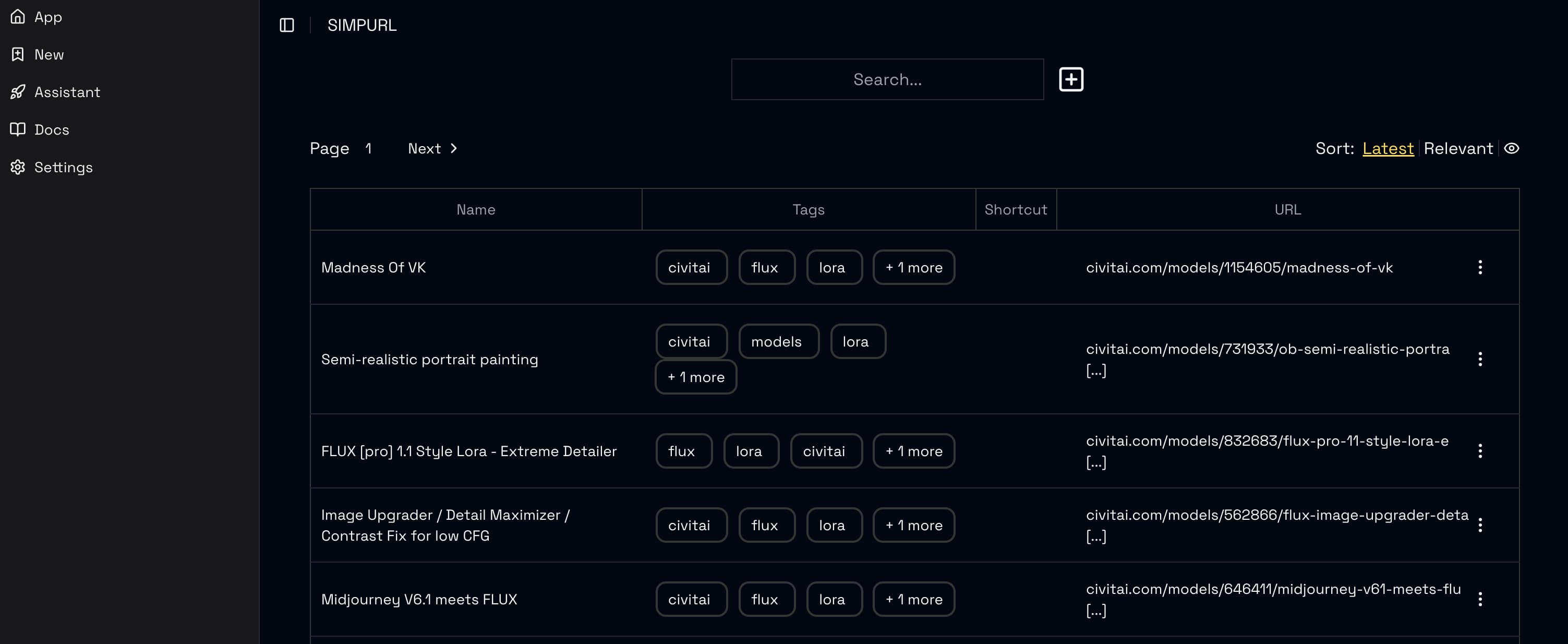 SIMPURL app